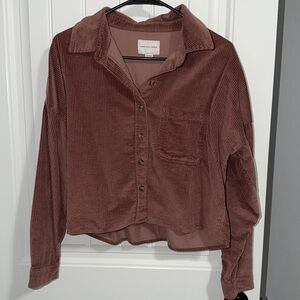American Eagle cropped corded jacket